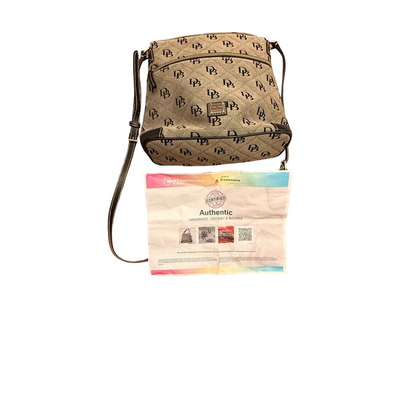 Dooney & Bourke Gray and Black Messenger Bag - Picture 11 of 15